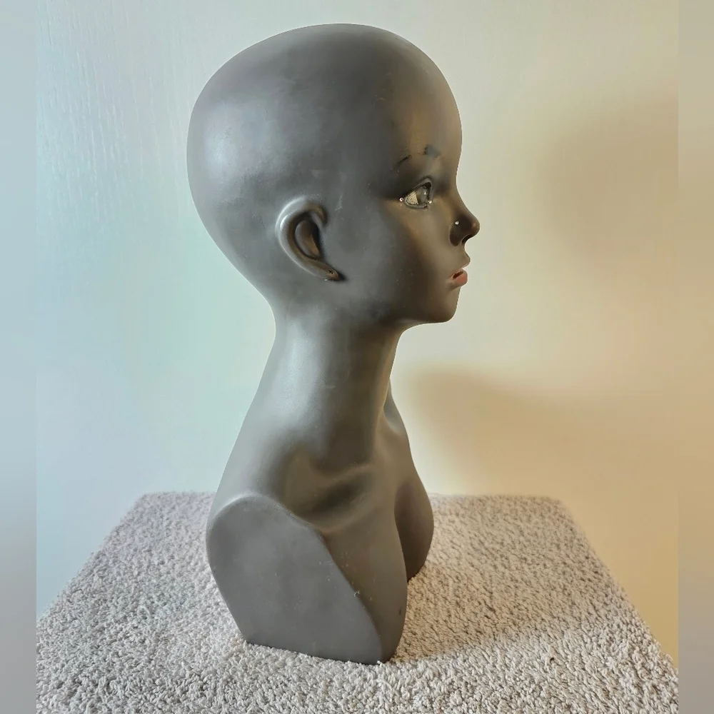 Mannequin Head With Bust For Wigs and Display Jewelry Ears Pierced - Picture 7 of 7